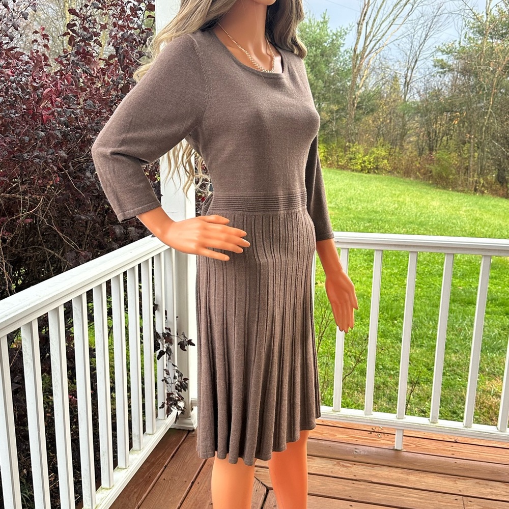 Talbots Merino Wool elegant dress Petite Large - Picture 3 of 10